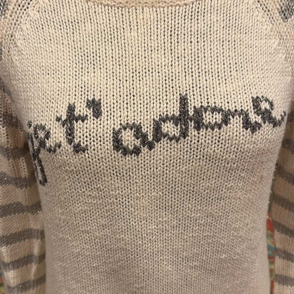ANTHROPOLOGIE Moth “jet'adore” Crew Neck Sweater - Picture 3 of 11